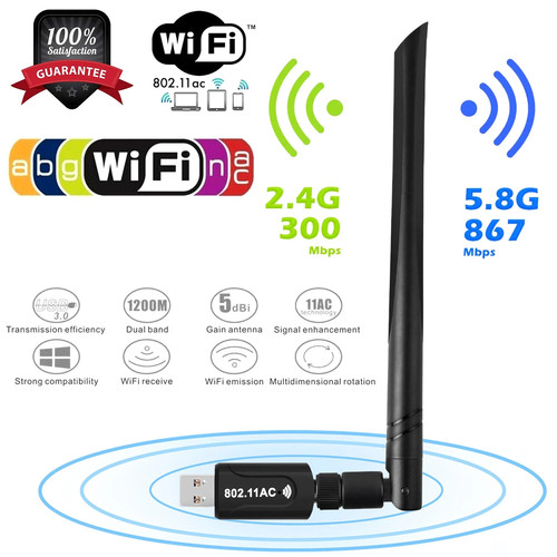 Ac1200 mbps dual band 5ghz - dual, 2.4/5ghz